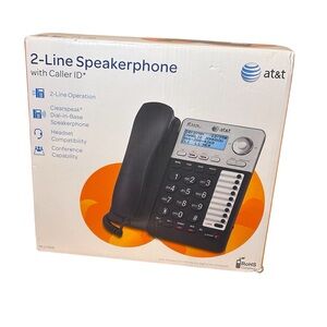 AT&T Corded Telephone with Caller ID‎ Silver Black ML17929